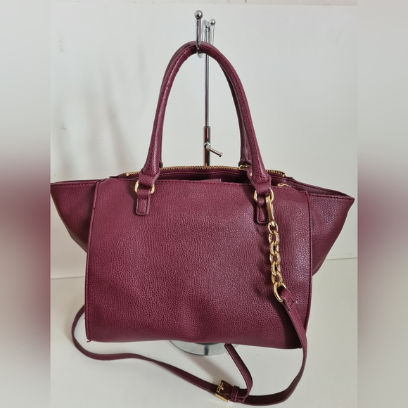 Tommy Hilfiger burgundy faux leather bag shoulder bag - Picture 3 of 16